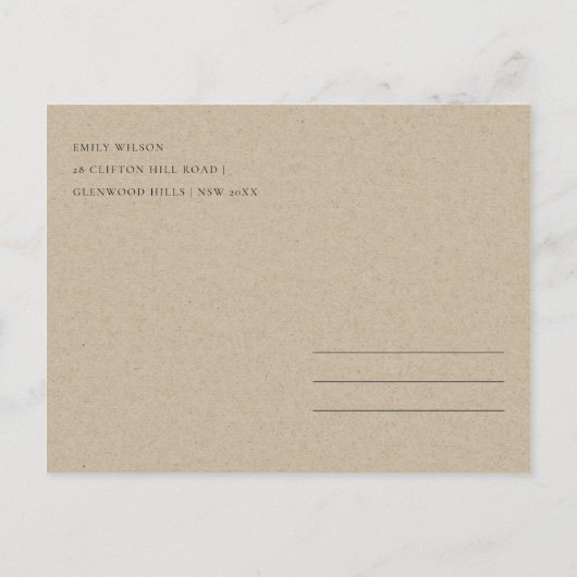 ソフト赤面牡丹フローラ水の色を保存する日付 案内ポストカード (裏面)