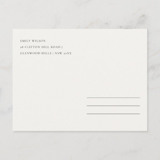 ソフト赤面牡丹フローラ水の色を保存する日付 案内ポストカード (裏面)