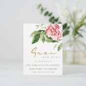 ソフト赤面牡丹フローラ水の色を保存する日付 案内ポストカード (スタンド正面)