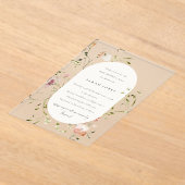 ソフト赤面牧草地の水の色のフローラベビーシャワー アクリル招待状 (レイダウン)