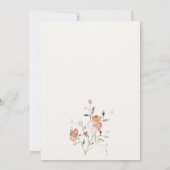 ソフト赤面牧草地の水の色のフローラベビーシャワー 招待状 (裏面)