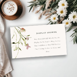 ソフト赤面牧草地フローラディスプレイシャワーベビーシャワー エンクロージャーカード