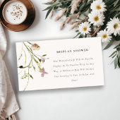 ソフト赤面牧草地フローラディスプレイシャワーベビーシャワー エンクロージャーカード