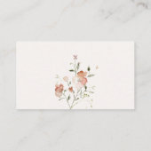 ソフト赤面牧草地フローラディスプレイシャワーベビーシャワー エンクロージャーカード (裏面)