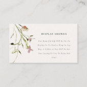 ソフト赤面牧草地フローラディスプレイシャワーベビーシャワー エンクロージャーカード (正面)