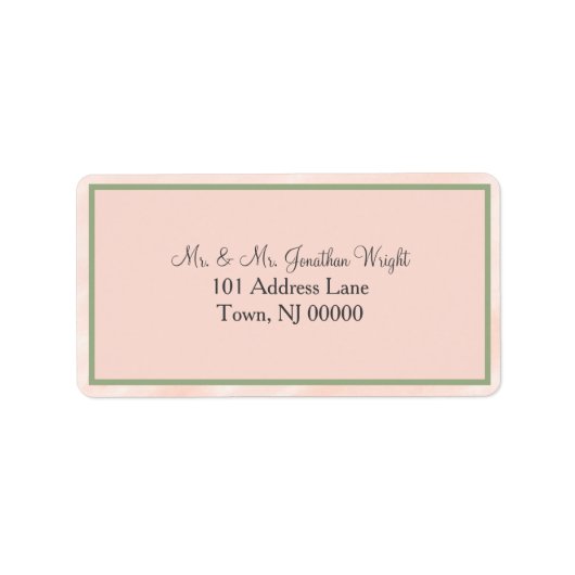 ソフト赤面結婚セージ住所 シール (正面)