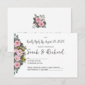 ソフト赤面結婚フローラ 出欠カード (正面/裏面)