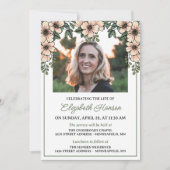 ソフト赤面花写真お祝いof Life 招待状 (正面)