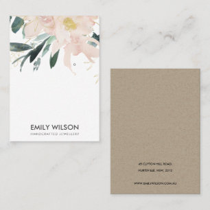 ソフト赤面金ゴールドフローラ水彩イヤリングディスプレイ 名刺