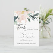 ソフト赤面金ゴールド企業のフローラロゴ サンキューカード (スタンド正面)