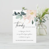 ソフト赤面金ゴールド企業のフローラロゴ サンキューカード (スタンド正面)