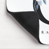 ソフト赤面青フローラ文字名C マウスパッド (コーナー)