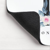 ソフト赤面青フローラ文字名L マウスパッド (コーナー)