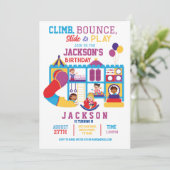 ソフト遊バウンス誕生日パーティーの招待 招待状 (スタンド正面)