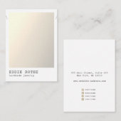 ソフト金ゴールドグラデーションネックレス表示 名刺 (正面/裏面)