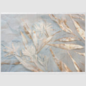 ソフト金ゴールドホワイトボタニカルフローリストティッシュペーパー 薄葉紙 (正面)