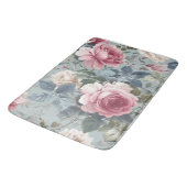 ソフト開花オープンバラ水彩 バスマット (アングル)