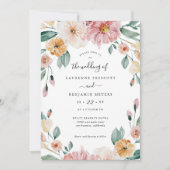 ソフト開花フローラサマー結婚式招待状カード 招待状 (正面)