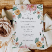 ソフト開花フローラサマー結婚式招待状カード 招待状