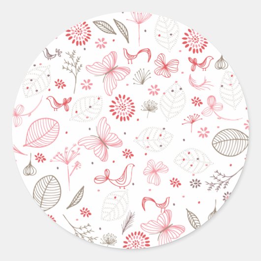 ソフト開花封筒シール ラウンドシール (正面)