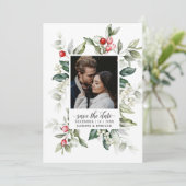 ソフト ウィンター ベリー クリスマス | フォト セーブ ザ デート セーブザデート (スタンド正面)