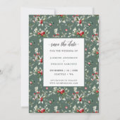 ソフト ウィンター ベリー クリスマス | フォト セーブ ザ デート セーブザデート (裏面)