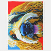 ソフト、エクストララージ、フリースブランケット。黄金網 フリースブランケット (正面)