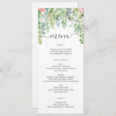 ソフト·グリーン結婚リーのメニューまたはブライダルシャワー 招待状 (正面/裏面)