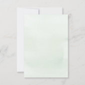 ソフト·グリーン結婚リーの延期発表 招待状 (裏面)