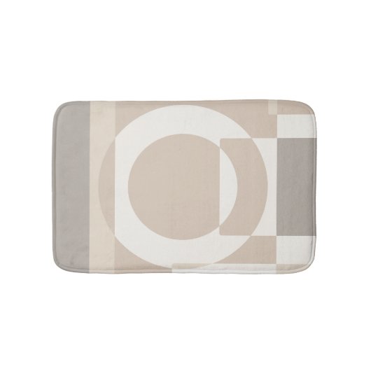 ソフト ジオメトリック ブロック - シンプルでスマート バスマット (正面)
