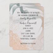 ソフト ニュートラル アブストラクト デザイン 招待状 (正面/裏面)