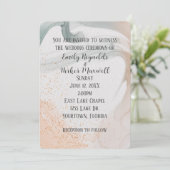 ソフト ニュートラル アブストラクト デザイン 招待状 (スタンド正面)