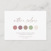 ソフト フローラル アタイア カラー ウェディング カード (正面)