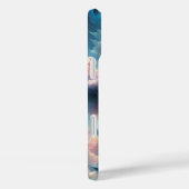 ソフト・ブルースとピンクスで夢のような雲のパターン Case-Mate iPhoneケース (裏面 / 右)