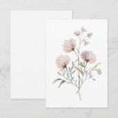 ソフト ボタニカ フラワール サンクス カード (正面/裏面)