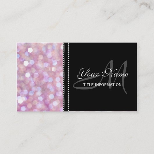 ソフト《写真》ぼけ味グリッター輝点 名刺 (正面)