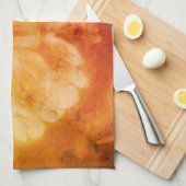 ソフト《植物》百日草デイジー花インセピアヴィンテージ キッチンタオル (四つ折り)