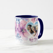 ソフトOinkフローラハート写真母の日のプレゼント マグカップ (正面右)