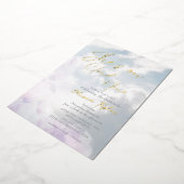 ソフトShe's on cloud 9 エレガントブライダルシャワー 箔招待状 (回転した状態)