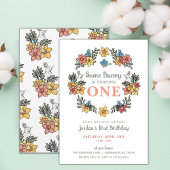 ソフバニーイースターファースト誕生日招待状 招待状