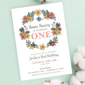 ソフバニーイースターファースト誕生日招待状 招待状