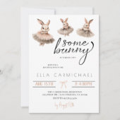 ソフバニーイースター誕生日 招待状 (正面)