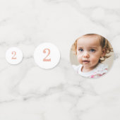 ソフバニーカワイイバラ子供の誕生日 コンフェッティ (正面)