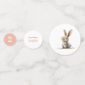 ソフバニーカワイイバラ子供の誕生日 コンフェッティ (裏面)