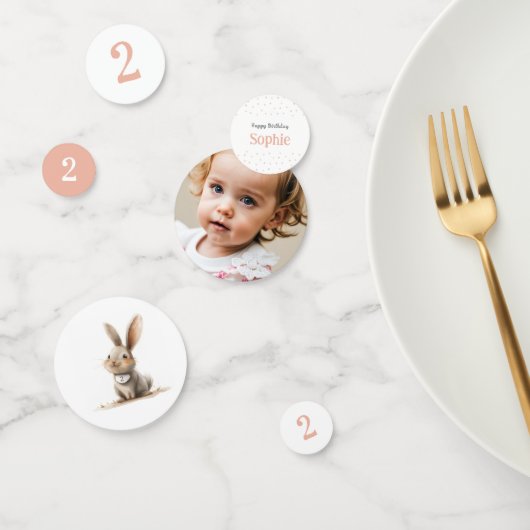 ソフバニーカワイイバラ子供の誕生日 コンフェッティ (グループ)