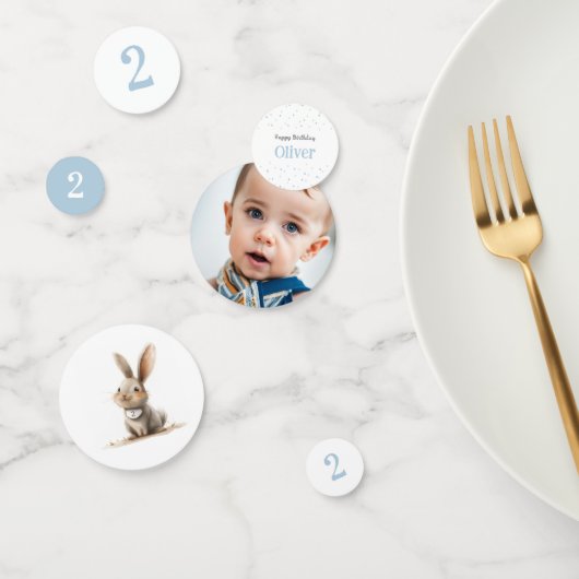 ソフバニーキュートブルー子供の誕生日 コンフェッティ (グループ)