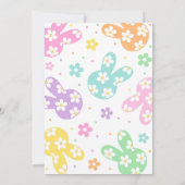 ソフバニーデイジーフローラパステル春2nd誕生日 招待状 (裏面)