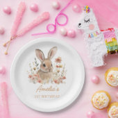 ソフバニーフローラガール誕生日紙プレート ペーパープレート (パーティー)