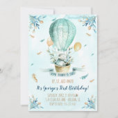 ソフバニーワンファースト誕生日招待状 招待状 (正面)