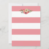 ソフバニー誕生日イースター招待状ピンク 招待状 (裏面)